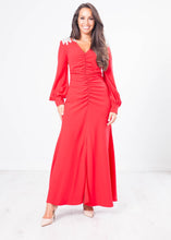 Load image into Gallery viewer, Eva Embellished Red Dress - The Walk in Wardrobe