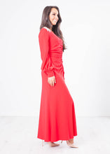 Load image into Gallery viewer, Eva Embellished Red Dress - The Walk in Wardrobe