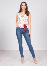 Load image into Gallery viewer, Eva Mint &amp; Burgundy Top - The Walk in Wardrobe