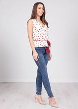 Load image into Gallery viewer, Eva Mint &amp; Burgundy Top - The Walk in Wardrobe