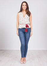 Load image into Gallery viewer, Eva Mint &amp; Burgundy Top - The Walk in Wardrobe