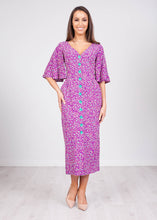 Load image into Gallery viewer, Eva Purple &amp; Green Dress - The Walk in Wardrobe