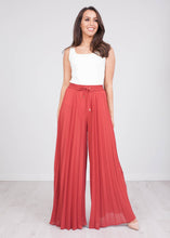 Load image into Gallery viewer, Eva Rust Pleated Trousers - The Walk in Wardrobe