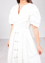 Load image into Gallery viewer, Eva White Button Front Dress - The Walk in Wardrobe