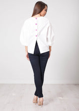 Load image into Gallery viewer, Eva White Embellished Top - The Walk in Wardrobe