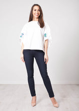Load image into Gallery viewer, Eva White Embellished Top - The Walk in Wardrobe