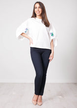Load image into Gallery viewer, Eva White Embellished Top - The Walk in Wardrobe