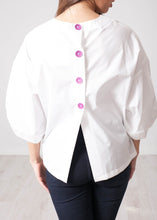 Load image into Gallery viewer, Eva White Embellished Top - The Walk in Wardrobe