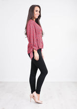Load image into Gallery viewer, Faye Red Printed Blouse - The Walk in Wardrobe