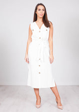 Load image into Gallery viewer, Faye White Tie Waist Dress - The Walk in Wardrobe