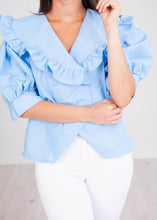 Load image into Gallery viewer, FiFi Blue Top - The Walk in Wardrobe