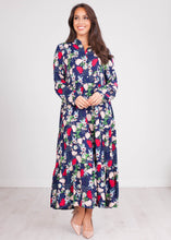 Load image into Gallery viewer, FiFi Navy Floral Midi Dress - The Walk in Wardrobe