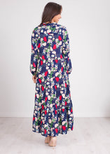 Load image into Gallery viewer, FiFi Navy Floral Midi Dress - The Walk in Wardrobe