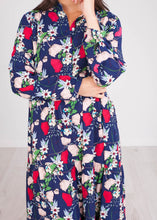 Load image into Gallery viewer, FiFi Navy Floral Midi Dress - The Walk in Wardrobe