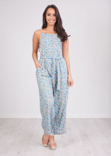 Load image into Gallery viewer, Frankie Blue Floral Jumpsuit - The Walk in Wardrobe