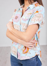 Load image into Gallery viewer, Frankie Blue Floral Shirt - The Walk in Wardrobe