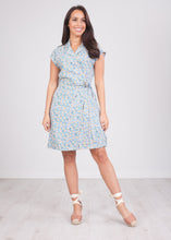 Load image into Gallery viewer, Frankie Blue Floral Wrap Dress - The Walk in Wardrobe