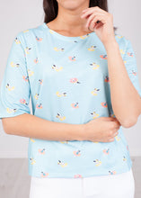 Load image into Gallery viewer, Frankie Blue Printed T-Shirt - The Walk in Wardrobe