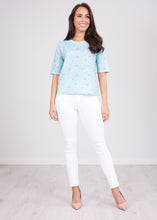 Load image into Gallery viewer, Frankie Blue Printed T-Shirt - The Walk in Wardrobe