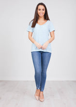Load image into Gallery viewer, Frankie Blue Stripe T-Shirt - The Walk in Wardrobe