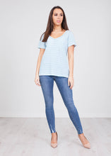 Load image into Gallery viewer, Frankie Blue Stripe T-Shirt - The Walk in Wardrobe