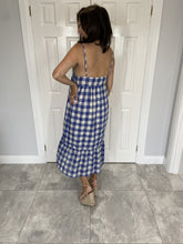 Load image into Gallery viewer, Frankie Blue &amp; White Midi Dress - The Walk in Wardrobe