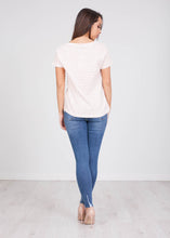 Load image into Gallery viewer, Frankie Pink Stripe T-Shirt - The Walk in Wardrobe