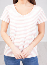 Load image into Gallery viewer, Frankie Pink Stripe T-Shirt - The Walk in Wardrobe