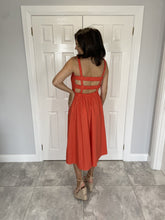 Load image into Gallery viewer, Frankie Red Cut Out Midi - The Walk in Wardrobe