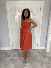 Load image into Gallery viewer, Frankie Red Cut Out Midi - The Walk in Wardrobe