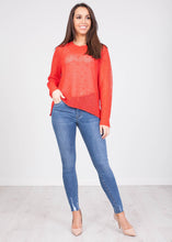 Load image into Gallery viewer, Frankie Red Knit Top - The Walk in Wardrobe