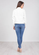 Load image into Gallery viewer, Frankie White Denim Jacket - The Walk in Wardrobe