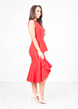 Load image into Gallery viewer, Georgia Drop Hem Peplum Dress - The Walk in Wardrobe