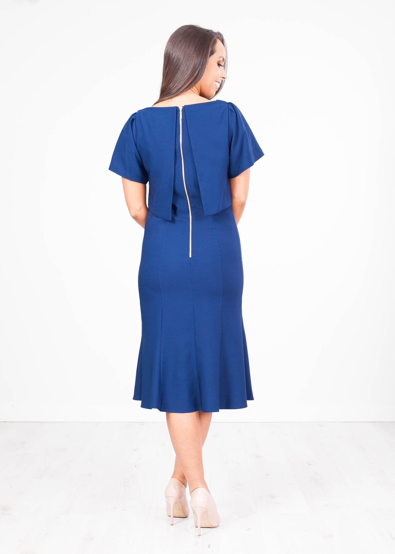 Georgia Navy Dress - The Walk in Wardrobe