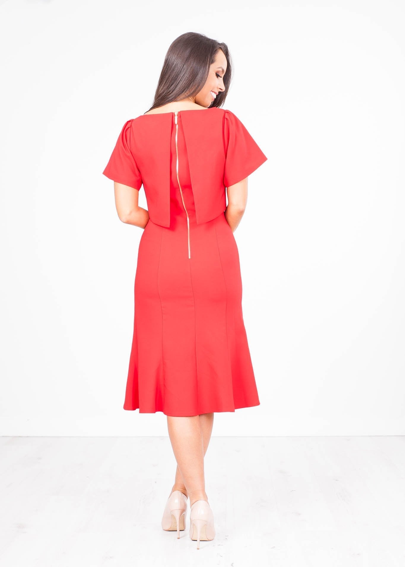Georgia Red Dress - The Walk in Wardrobe
