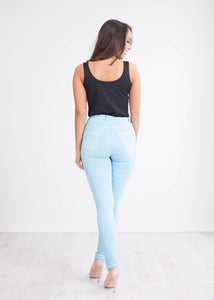 'Hannah' Bubblegum High Waisted Skinny Jeans - The Walk in Wardrobe