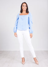 Load image into Gallery viewer, Heidi Blue Bardot Top - The Walk in Wardrobe