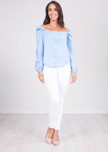 Load image into Gallery viewer, Heidi Blue Bardot Top - The Walk in Wardrobe