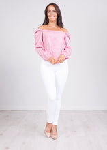 Load image into Gallery viewer, Heidi Pink Bardot Top - The Walk in Wardrobe