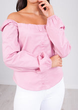 Load image into Gallery viewer, Heidi Pink Bardot Top - The Walk in Wardrobe