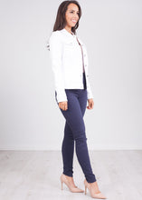 Load image into Gallery viewer, Isla White Denim Jacket - The Walk in Wardrobe