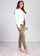 Load image into Gallery viewer, Isla White Denim Jacket - The Walk in Wardrobe