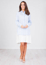 Load image into Gallery viewer, Jasmine Blue Pleated Dress - The Walk in Wardrobe