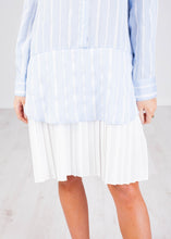 Load image into Gallery viewer, Jasmine Blue Pleated Dress - The Walk in Wardrobe