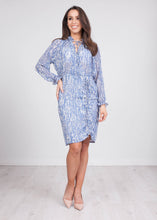 Load image into Gallery viewer, Jasmine Blue Printed Dress - The Walk in Wardrobe