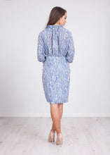 Load image into Gallery viewer, Jasmine Blue Printed Dress - The Walk in Wardrobe