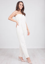 Load image into Gallery viewer, Jasmine Cream Linen Jumpsuit - The Walk in Wardrobe