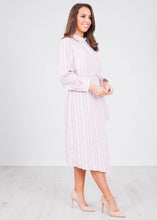 Load image into Gallery viewer, Jasmine Pink Stripe Shirt Dress - The Walk in Wardrobe