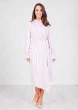 Load image into Gallery viewer, Jasmine Pink Stripe Shirt Dress - The Walk in Wardrobe