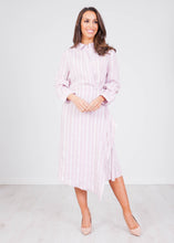 Load image into Gallery viewer, Jasmine Pink Stripe Shirt Dress - The Walk in Wardrobe